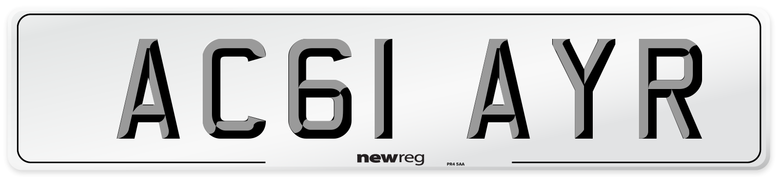 AC61 AYR Number Plate from New Reg
